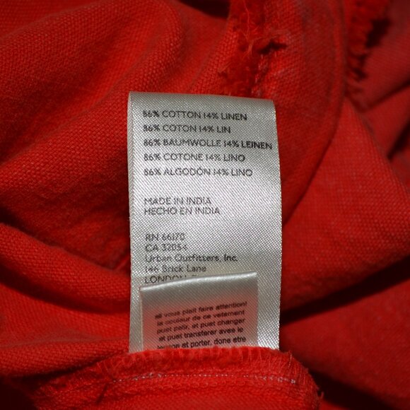 Pilcro Anthropologie Coral Flutter sleeve Linen blend Midi Dress w/pockets XS - Picture 10 of 11